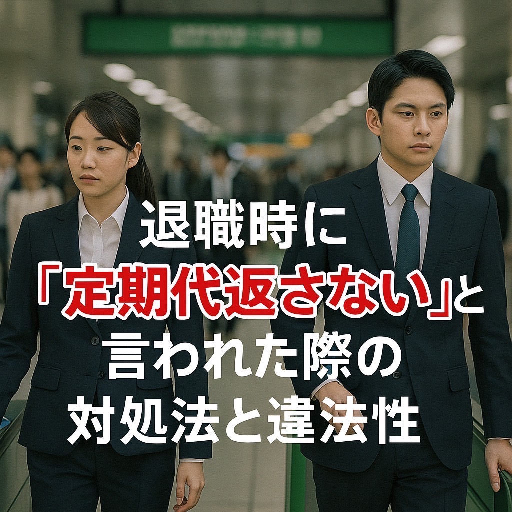 退職時に「定期代返さない」と言われたら？違法性と対処法を解説