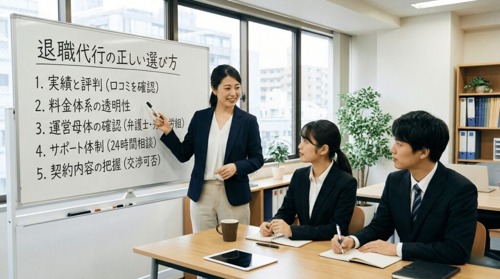 退職代行の選び方7つのポイント