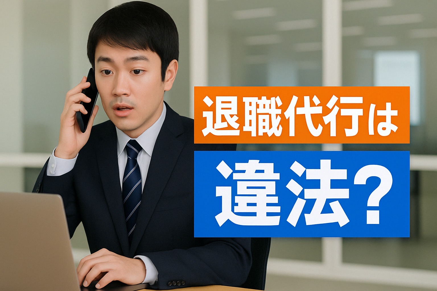 退職代行は違法？使わないほうがよい場合と合法に安心して利用する方法～労働組合が運営する退職代行なら交渉も可能～